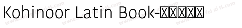 Kohinoor Latin Book字体转换